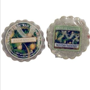 2 Yankee Candle Tarts HOLIDAY BAYBERRY NEW 8 oz each